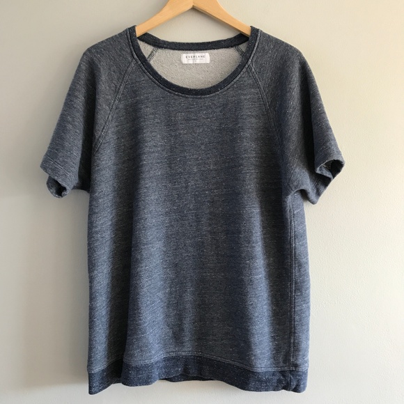 Everlane Tops - Everlane Short Sleeve Sweatshirt Blue L
